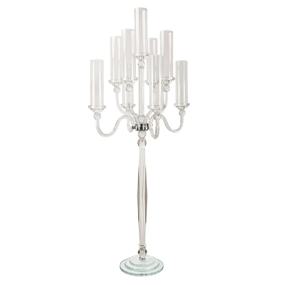 Decostar™ Crystal Nine Arm Clear Candelabra 56"