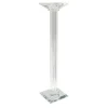 Decostar™ Crystal Pillar Candle Holder With Mirror Base 18"