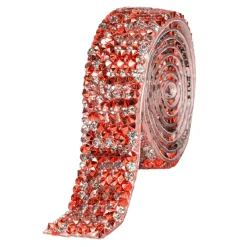 Decostar™ Crystal Rhinestone Adhesive Strips 0.78" - Red