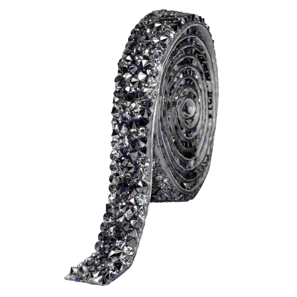 Decostar™ Crystal Rhinestone Adhesive Strips 0.4" - Black