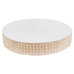 Decostar™ Crystal Round Cake Stand 22" - Gold