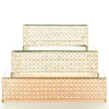 Decostar™ Crystal Square Cake Stand 3 Piece Set - Gold