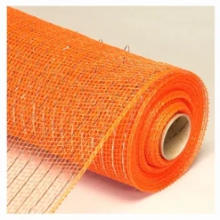 Decostar™ Decorative Poly Mesh Roll w/ Silver Metallic Stripes - MANY COLOR OPTIONS - 10 Rolls - 21
