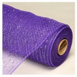 Decostar™ Decorative Poly Mesh Roll w/ Silver Metallic Stripes - MANY COLOR OPTIONS - 10 Rolls - 21