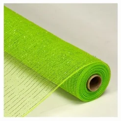 Decostar™ Decorative Poly Mesh Roll w/ Silver Metallic Stripes - MANY COLOR OPTIONS - 10 Rolls - 21