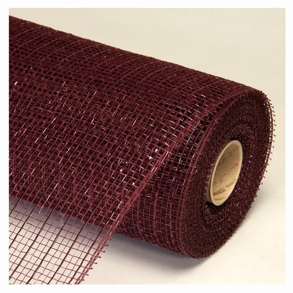 Decostar™ Decorative Poly Mesh Roll w/ Matching Metallic Stripes - MANY COLOR OPTIONS - 10 Rolls - 21" x 10 YARDS