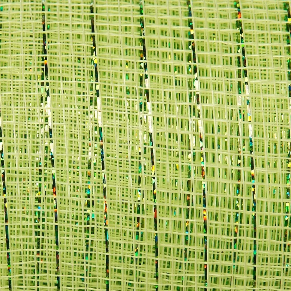 Decostar™ Decorative Poly Mesh Roll w/ Matching Metallic Stripes - MANY COLOR OPTIONS - 10 Rolls - 21" x 10 YARDS