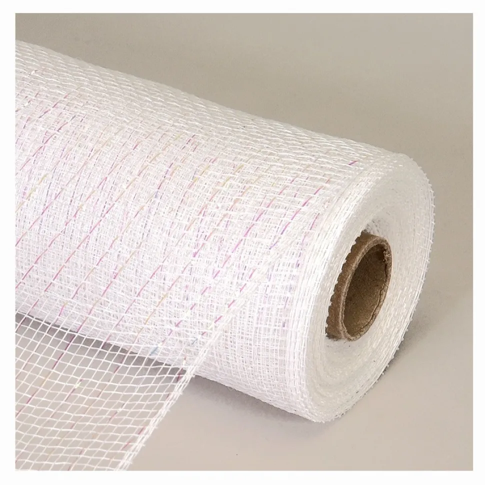 Decostar™ Decorative Poly Mesh Roll w/ Matching Metallic Stripes - MANY COLOR OPTIONS - 10 Rolls - 21" x 10 YARDS