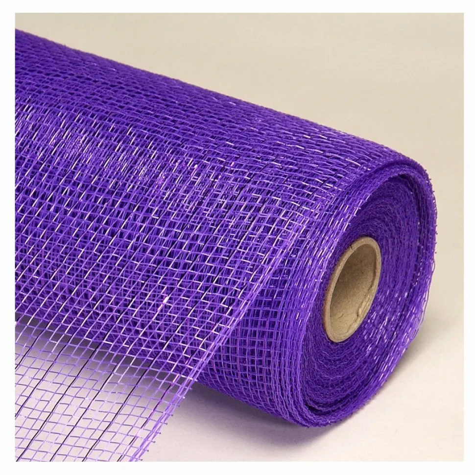 Decostar™ Decorative Poly Mesh Roll w/ Matching Metallic Stripes - MANY COLOR OPTIONS - 10 Rolls - 21" x 10 YARDS