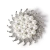 DecoStar™ Diamond and Pearl Pinwheel Brooch
