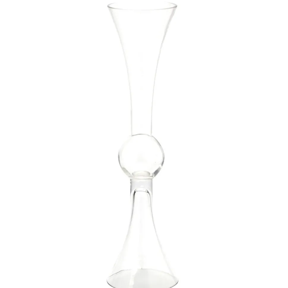 Decostar™ Double Sided Trumpet Glass Vase 24"- Clear