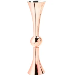 Decostar™ Double Sided Trumpet Glass Vase 24"- Rose Gold