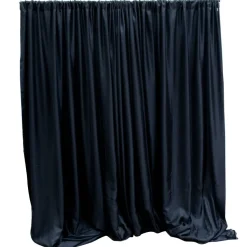 Decostar™ Economy Extra Wide Polyester Backdrop Drape Panel - 10ft Tall x 20ft Wide - Black