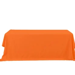 Decostar™ Economy Rectangle Polyester Table Cover 90" x 132"- Orange