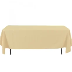 Decostar™ Economy Rectangle Polyester Table Cover 60" x 126" - Ivory