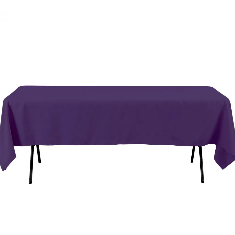Decostar™ Economy Rectangle Polyester Table Cover 60" x 102" - Purple