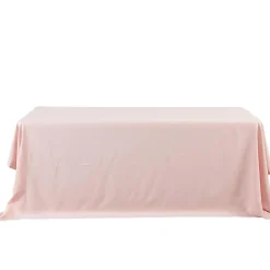 Decostar™ Economy Rectangle Polyester Table Cover 90" x 132" - Blush