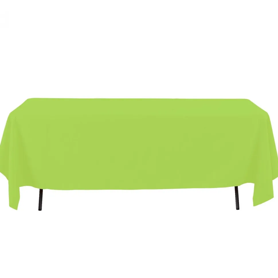 Decostar™ Economy Rectangle Polyester Table Cover 60" x 126" - Lime Green