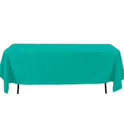 Decostar™ Economy Rectangle Polyester Table Cover 60" x 126" - Turquoise