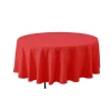 Decostar™ Economy Round Polyester Table Cover 132" - Red