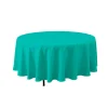 Decostar™ Economy Round Polyester Table Cover 132" - Turquoise