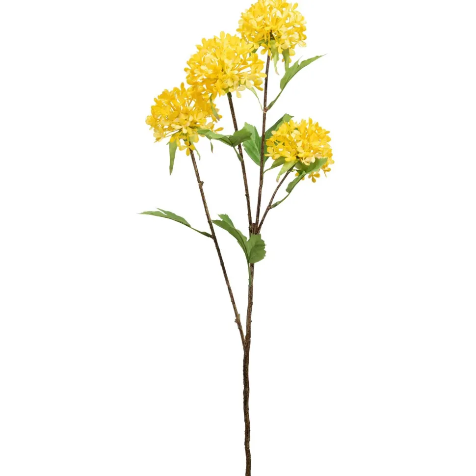 Decostar™ Faux Snowball Hydrangea Branch 29½" - Yellow