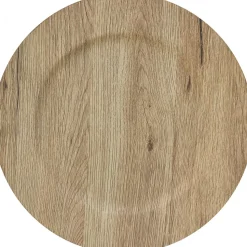Decostar™ Faux Wood Plastic Charger Plate 13" - Natural - 24 Pieces