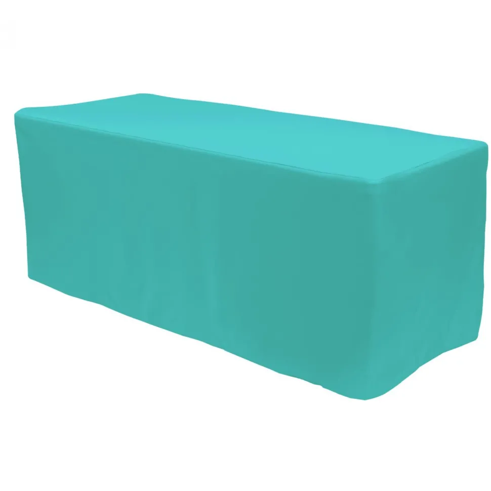 Decostar™ Fitted Polyester Rectangular Table Cover 8ft - Modern Blue