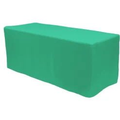 Decostar™ Fitted Polyester Rectangular Table Cover 6ft - Turquoise