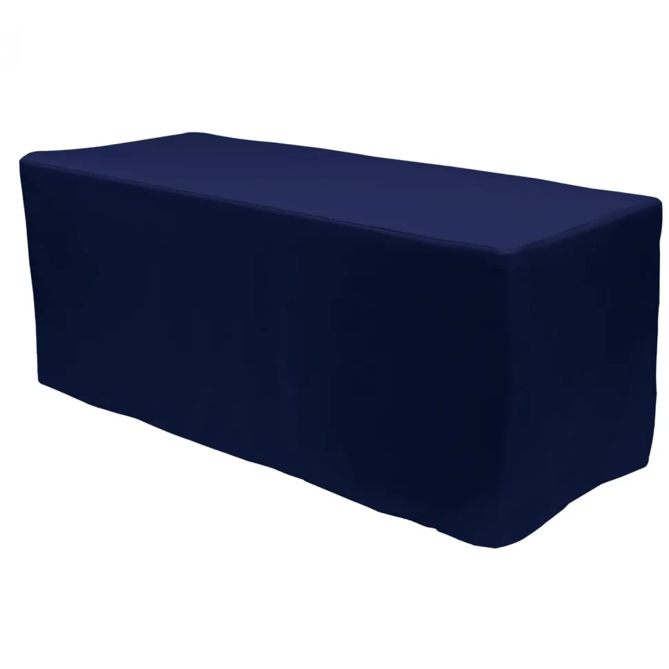 Decostar™ Fitted Polyester Rectangular Table Cover 6ft - Navy