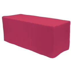 Decostar™ Fitted Polyester Rectangular Table Cover 6ft - Magenta