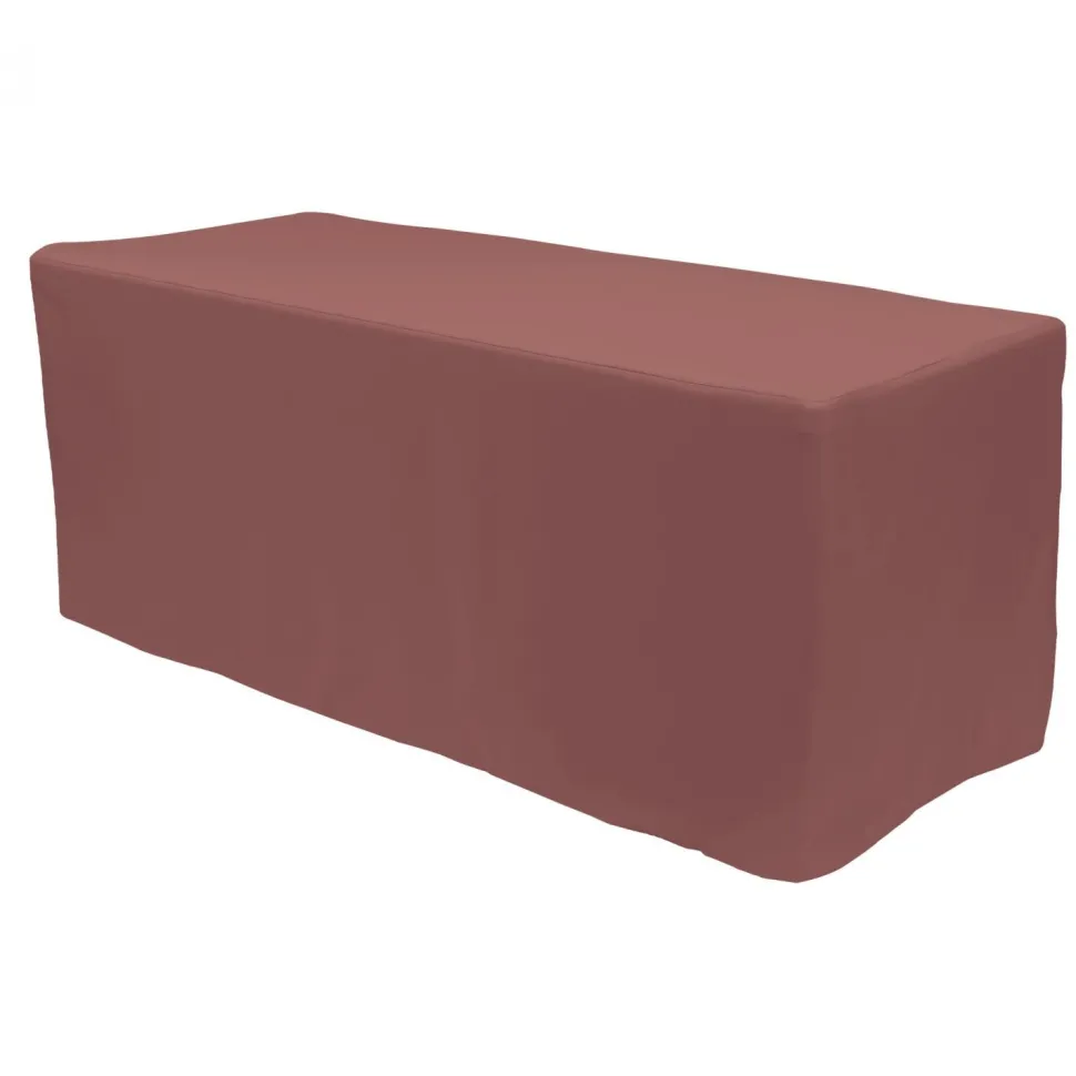Decostar™ Fitted Polyester Rectangular Table Cover 8ft - Mauve