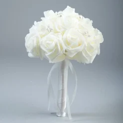 Decostar™ Foam Bouquet with Acrylic Pearls Ivory