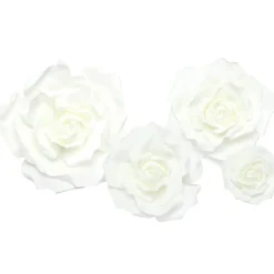 Decostar™ Foam Rose 21" 17" 14" 10" - 4pc/set - White