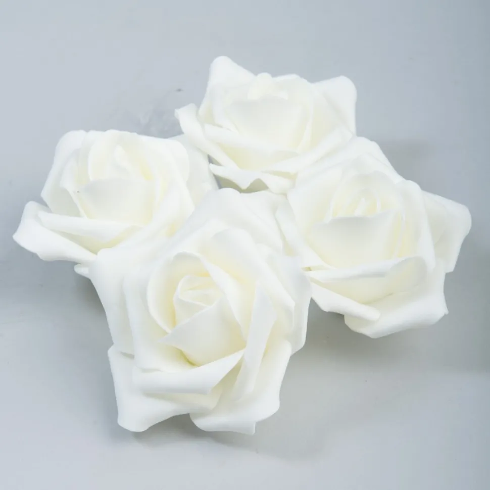 Decostar™ Foam Rose 3" - 12 Roses - Ivory