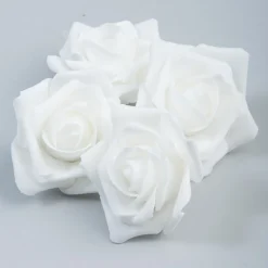 Decostar™ Foam Rose 3" - 12 Roses - White