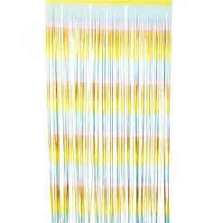 Decostar™ Fringe Party Curtain 96" - Ombre Rainbow