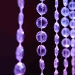 DecoStar™ 12ft. Jewel Crystal Iridescent Diamond Cut Curtain