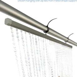 DecoStar™ 12ft. Jewel Crystal Iridescent Diamond Cut Curtain