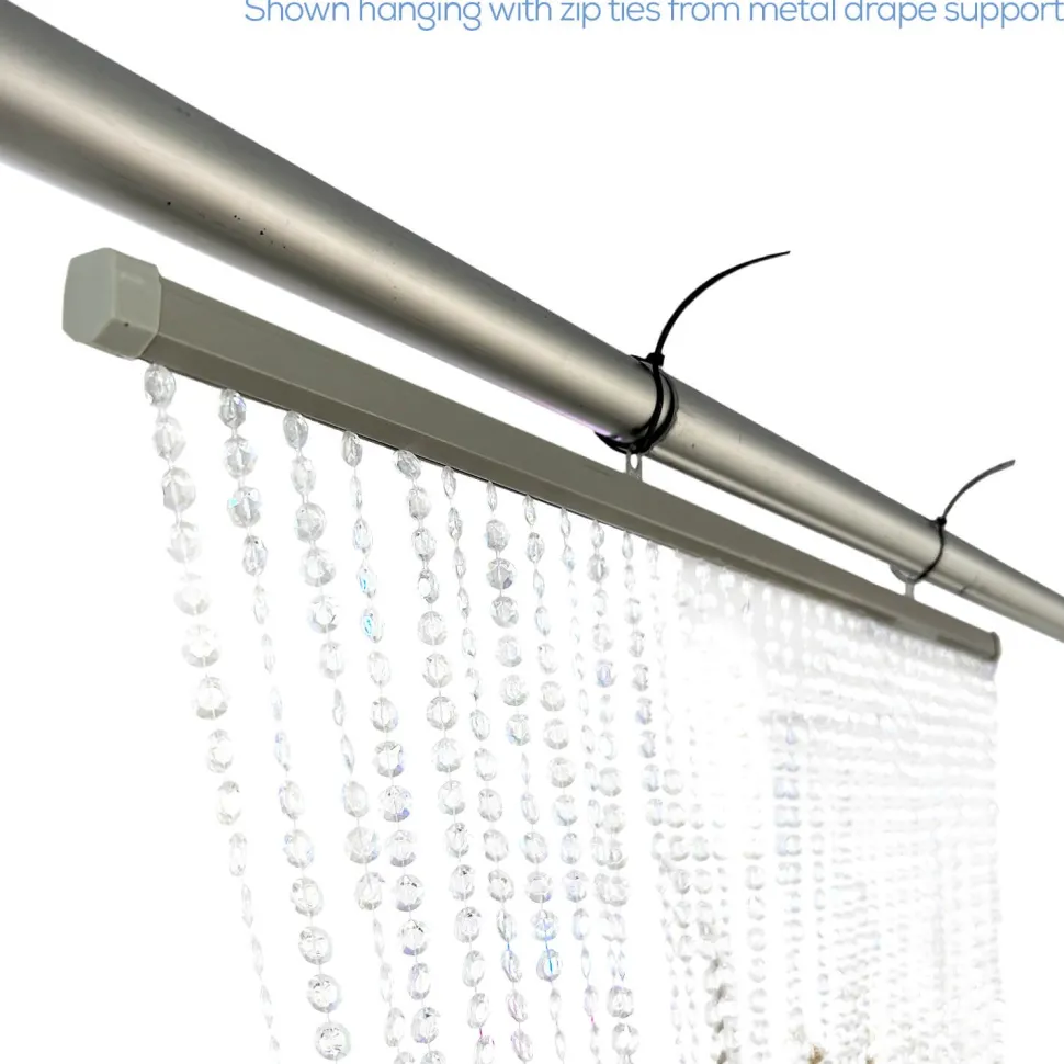 DecoStar™ 12ft. Jewel Crystal Iridescent Diamond Cut Curtain