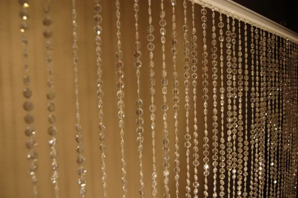 DecoStar™ 12ft. Jewel Crystal Iridescent Diamond Cut Curtain