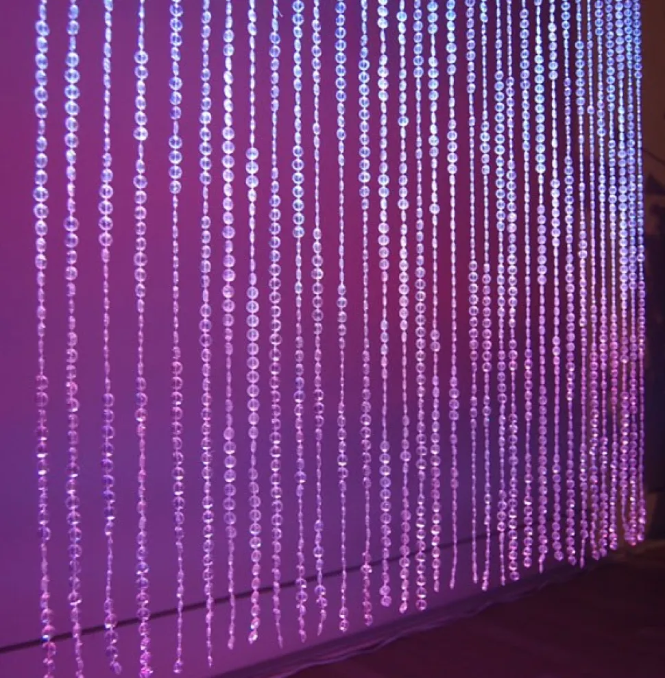 DecoStar™ 12ft. Jewel Crystal Iridescent Diamond Cut Curtain