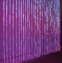 DecoStar™ 20ft. Jewel Crystal Iridescent Diamond Cut Curtain