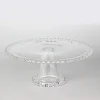 Decostar™ Glass Beaded Edge Pedestal Cake Stand 10 5/8"