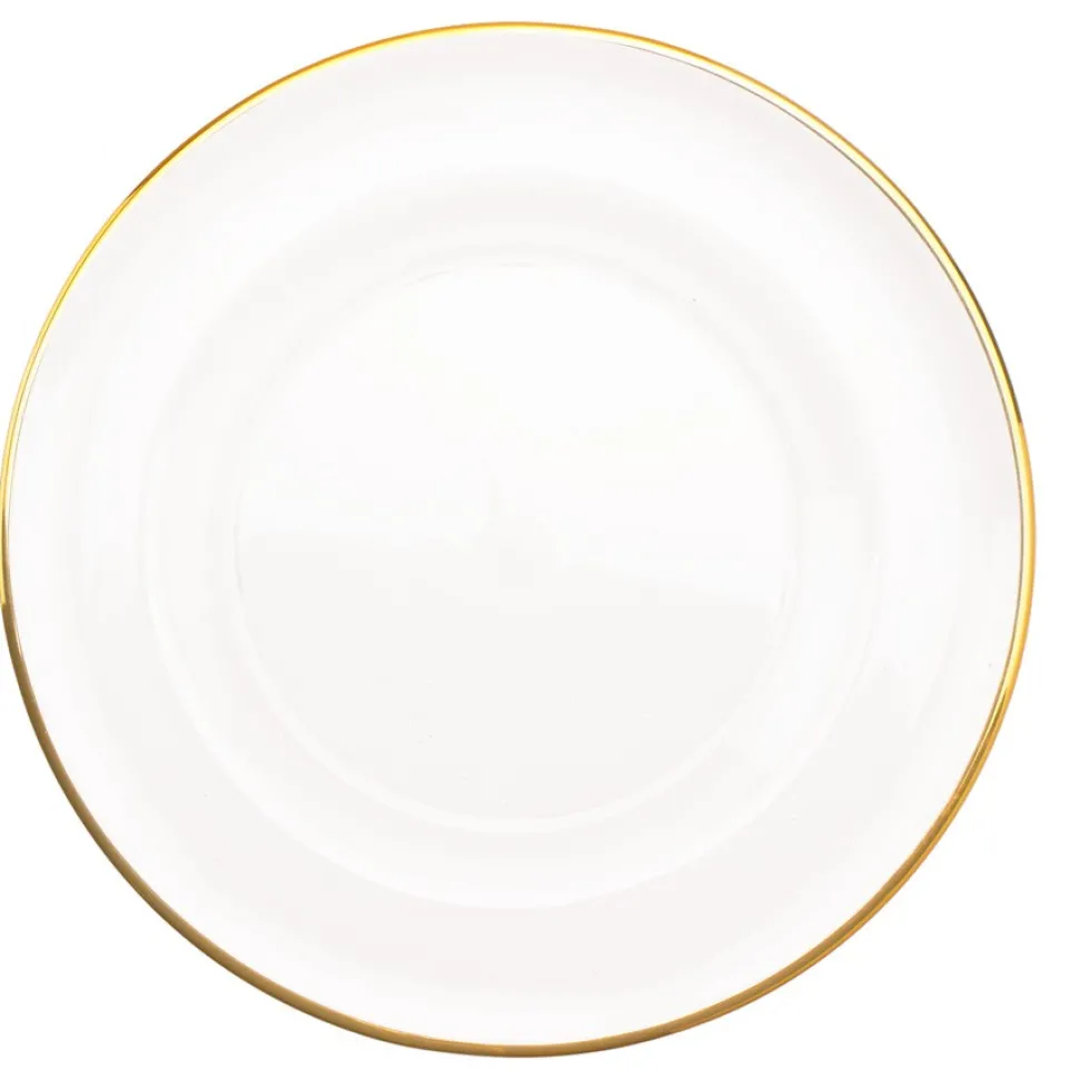 Decostar™ Glass Charger Plate 13" - 8 Pieces- Gold