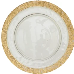 Decostar™ Glass Charger Plate 13" - Gold - 8 Pieces