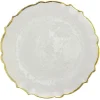 Decostar™ Glass Charger Plate 13" - Gold Scalloped Edge - 8 Pieces