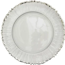 Decostar™ Glass Charger Plate 13" - Silver - 8 Pieces