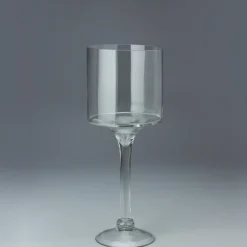 Decostar™ Glass Cylinder Pedestal Candle Holders - 16" Tall
