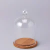 Decostar™ Glass Dome with Wood Base- 24 Pieces